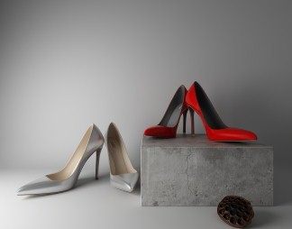 现代高跟鞋3D模型下载