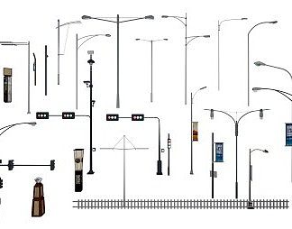 现代路灯3D模型下载