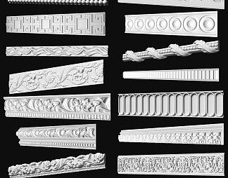 欧式石膏线3D模型下载