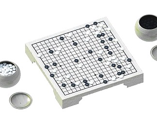 中式围棋3D模型下载