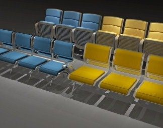现代公共用椅3D模型下载