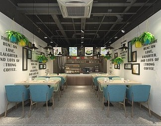 混搭奶茶店3D模型下载