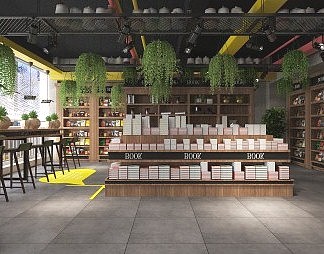 工业LOFT书店3D模型下载