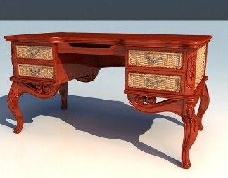 东南亚书桌3D模型下载