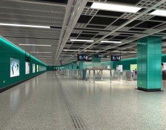 现代地铁站3D模型下载