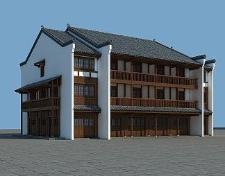 中式古建3D模型下载