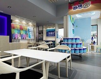 现代油漆店3D模型下载