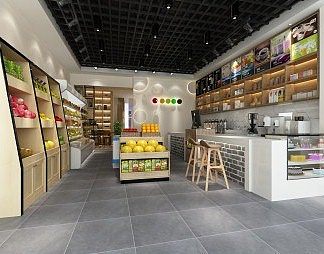 现代水果店3D模型下载