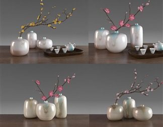 新中式花瓶3D模型下载