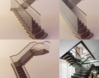 现代楼梯3D模型下载