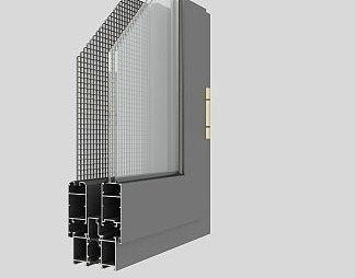 现代窗组角3D模型下载