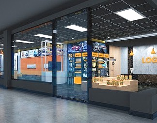 现代汽车店3D模型下载