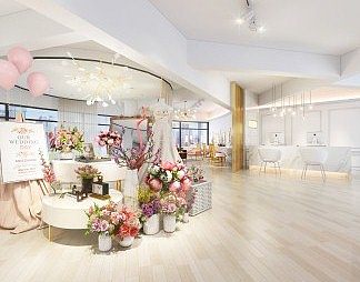 现代婚纱店3D模型下载