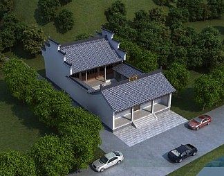 中式古建3D模型下载