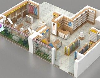 现代母婴店3D模型下载