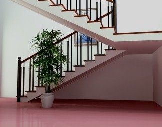 简欧楼梯3D模型下载