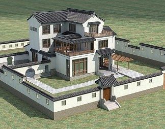 中式古建3D模型下载