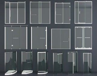 现代淋浴房3D模型下载