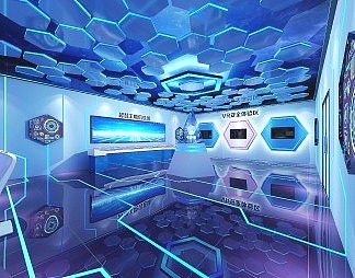 现代展厅3D模型下载