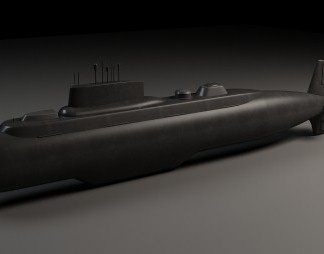 现代潜水艇3D模型下载