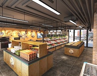 工业LOFT便利店3D模型下载