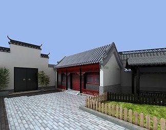 中式古建3D模型下载