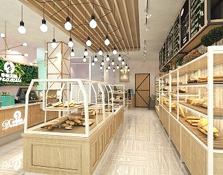 工业LOFT蛋糕店3D模型下载