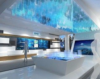 现代展厅3D模型下载