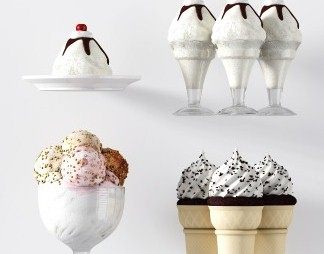现代冰淇淋3D模型下载