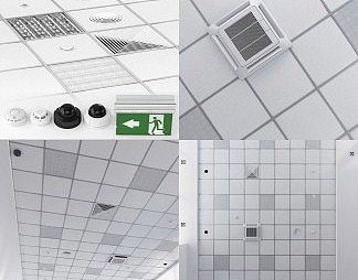 现代吊顶3D模型下载