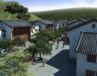 中式古建3D模型下载