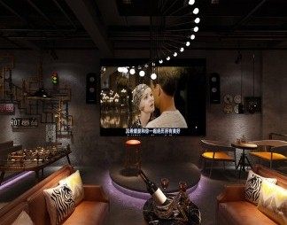工业LOFT酒吧3D模型下载