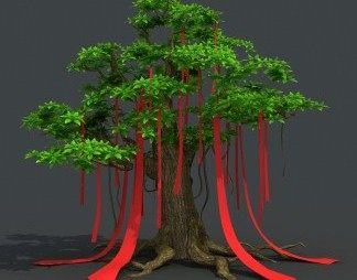 现代许愿树3D模型下载