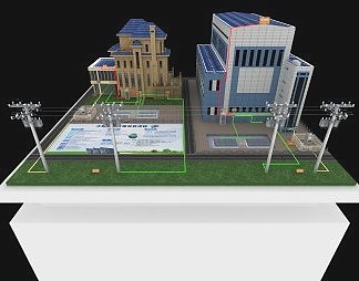 现代沙盘3D模型下载