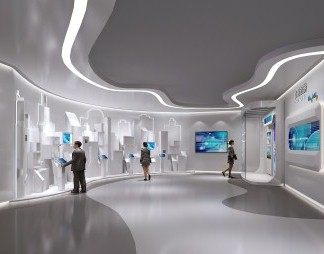现代展厅3D模型下载