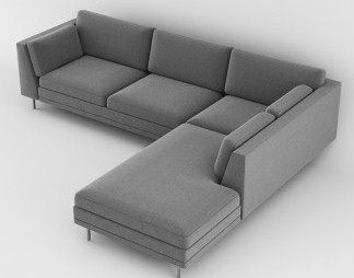 现代转角沙发3D模型下载