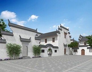 中式住宅区3D模型下载