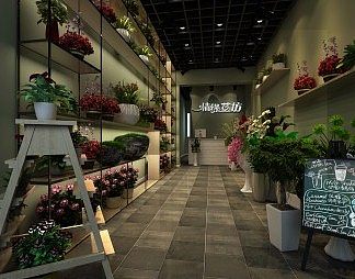 现代花店3D模型下载