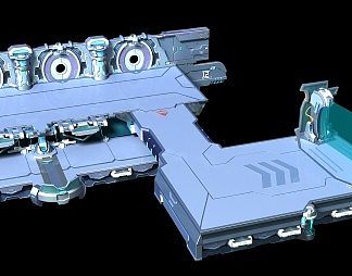 现代卡通场景3D模型下载