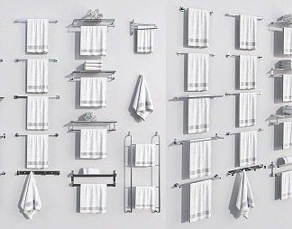 现代毛巾架3D模型下载