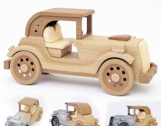 现代玩具车3D模型下载