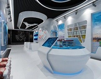 现代展厅3D模型下载