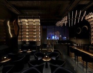 现代酒吧3D模型下载