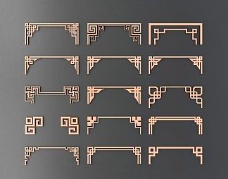 新中式雕花3D模型下载