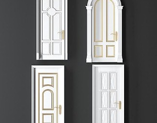 欧式平开门3D模型下载