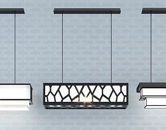 新中式吊灯3D模型下载