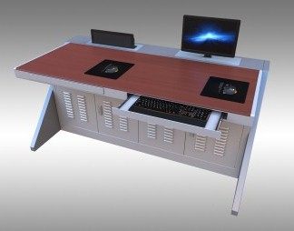 现代办公桌3D模型下载