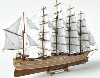 欧式帆船3D模型下载