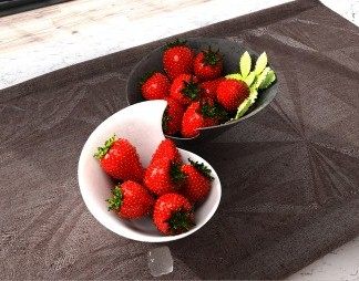 现代草莓3D模型下载