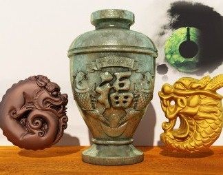 中式花瓶3D模型下载